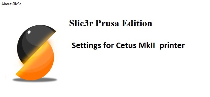 Prusa Slic3r config for TierTime Cetus mkII