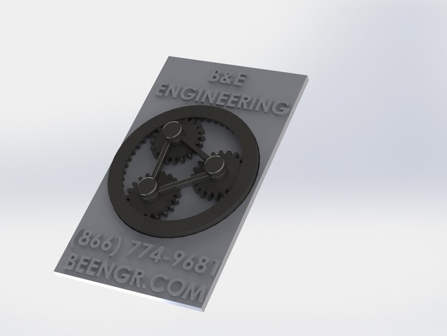 Planetary Calling Card, business card, working gears
