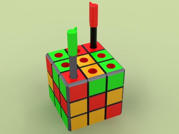 rubix cube pencil holder