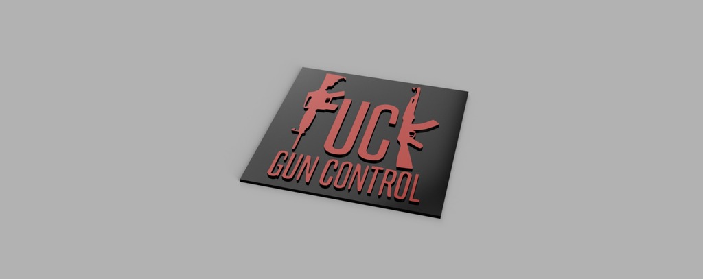 F**k Gun Control Plate