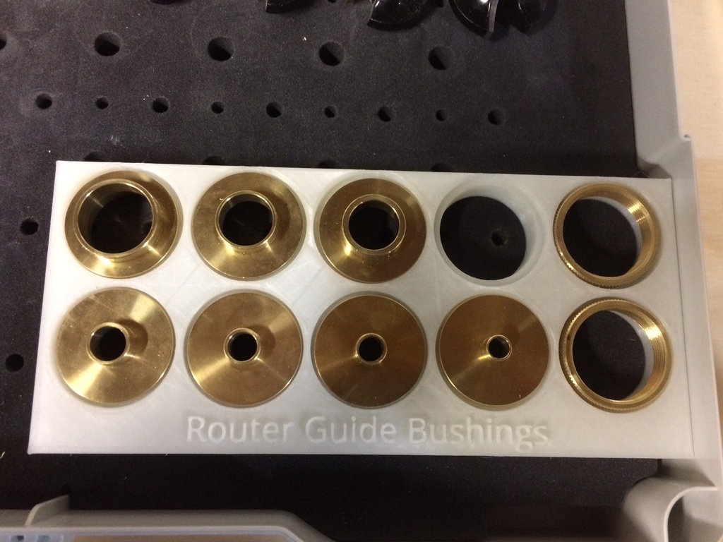 Router Guide Bushing Organizer