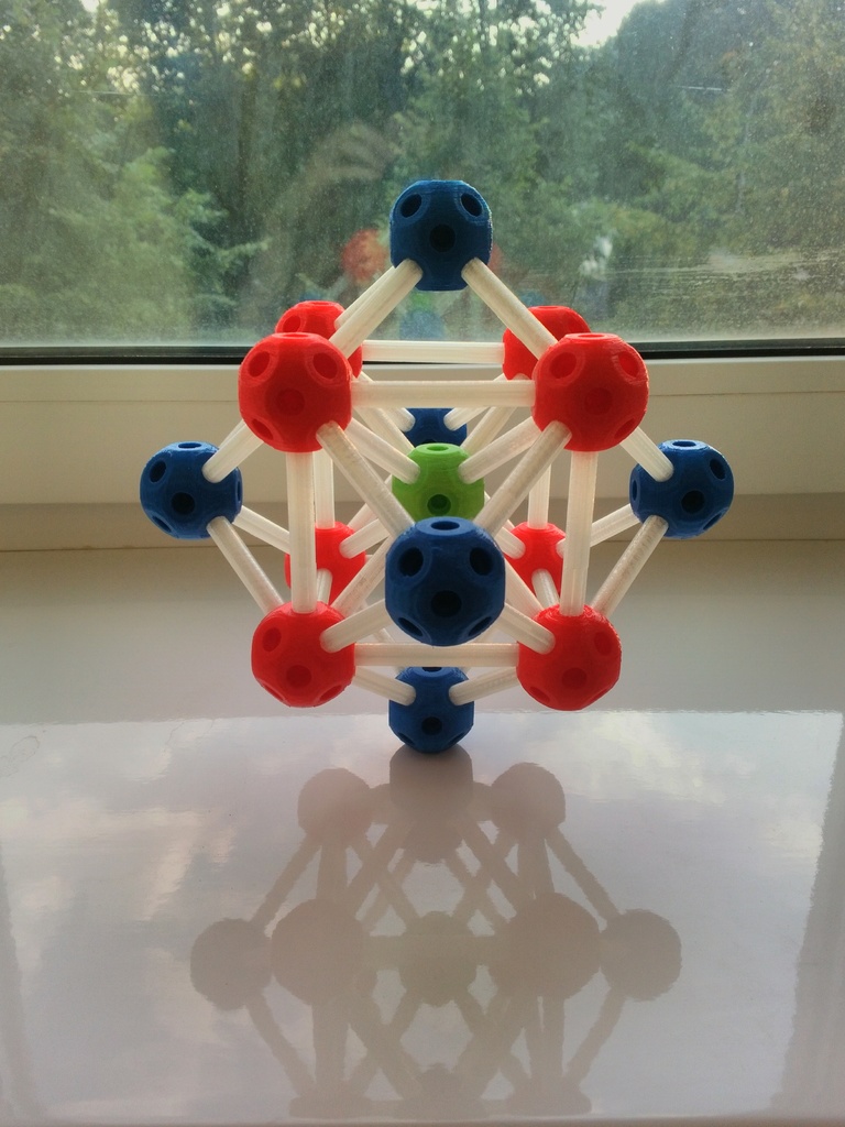 Body-centered cubic crystall lattice