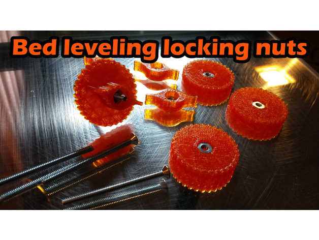 Bed leveling locking nuts