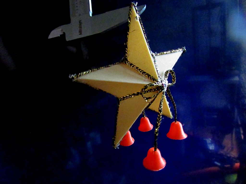Christmas star and bells
