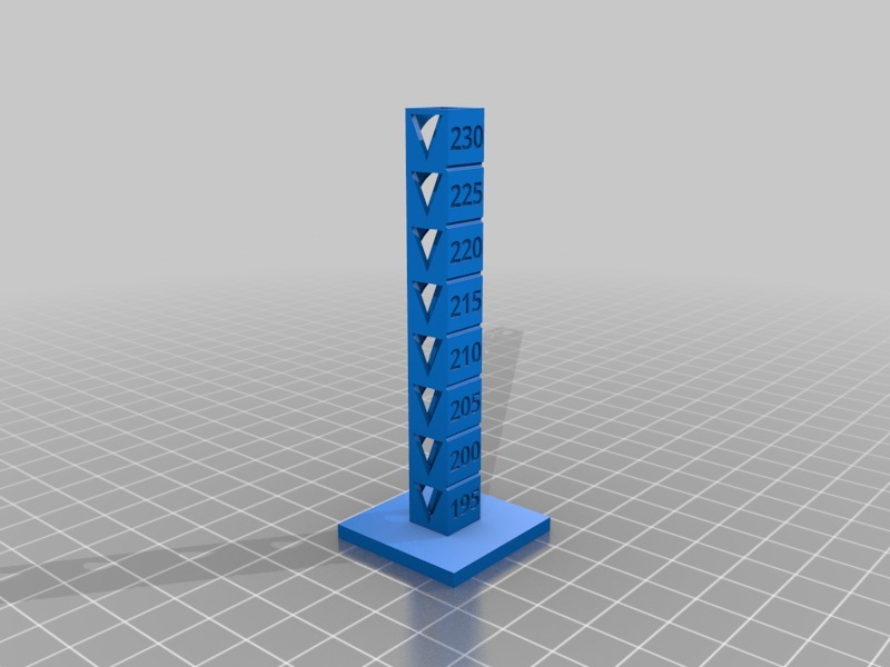 Remixed PLA Temperature Tower