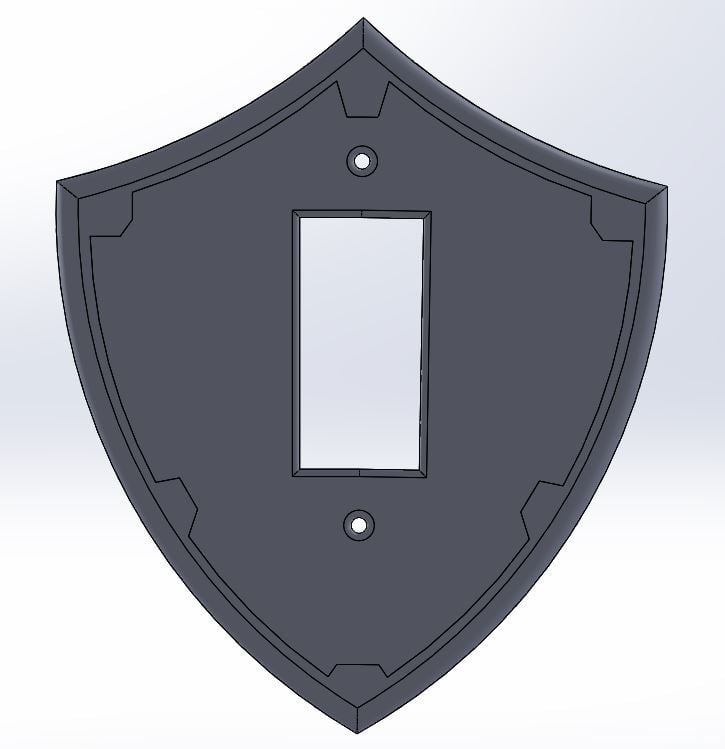 Hylian Shield Switch Plate Single