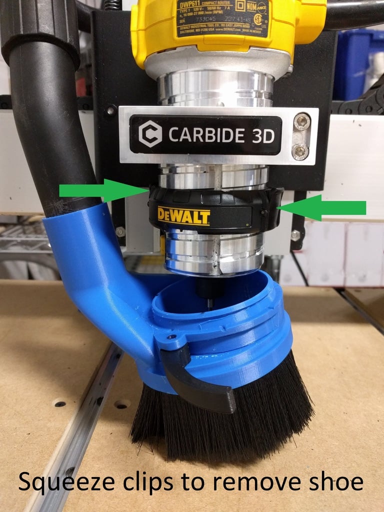 Makita Router Dust Shoe for WorkBee CNC by ChrisGilletti - Thingiverse