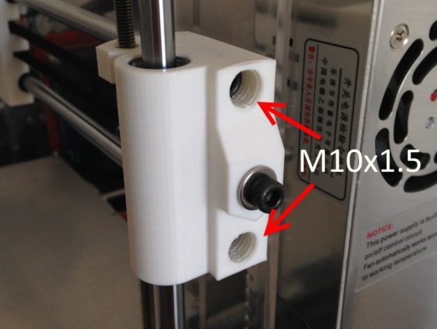 X-Axis Idler End with M10 Threads