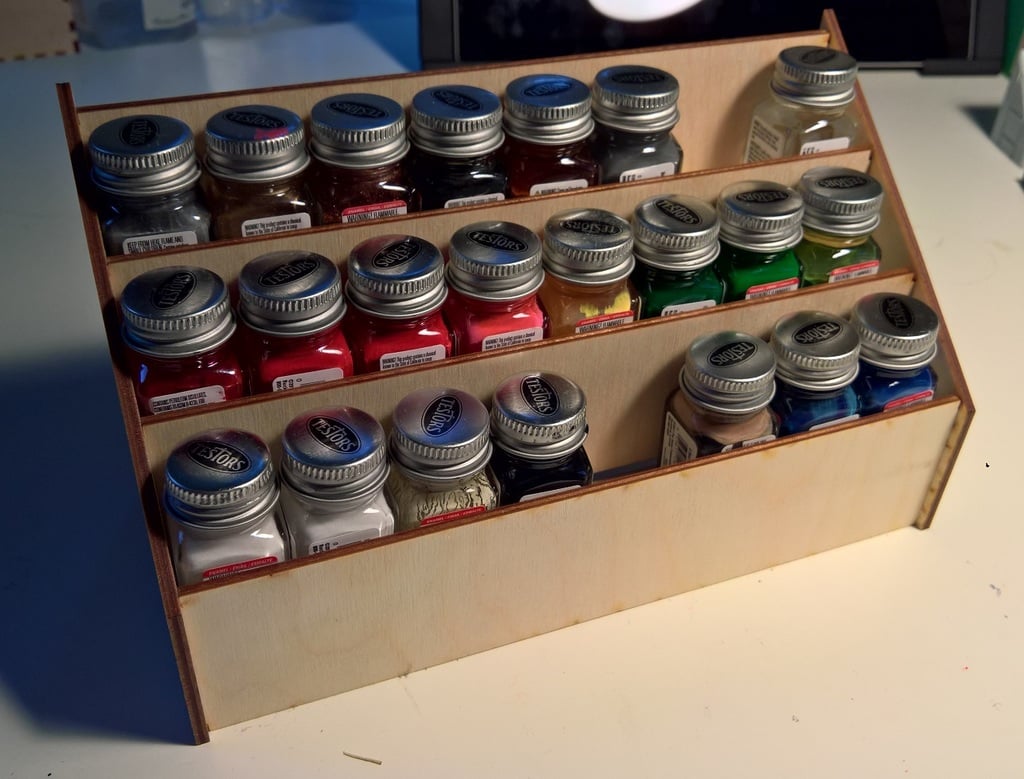 Testor paint rack (3mm wood/acrylic)