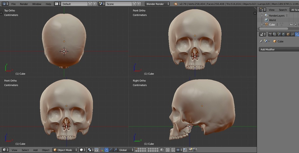 Awesome Skull for 3d print