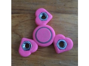 Customizable Rotated Heart (pick-a-weight) Fidget Spinner