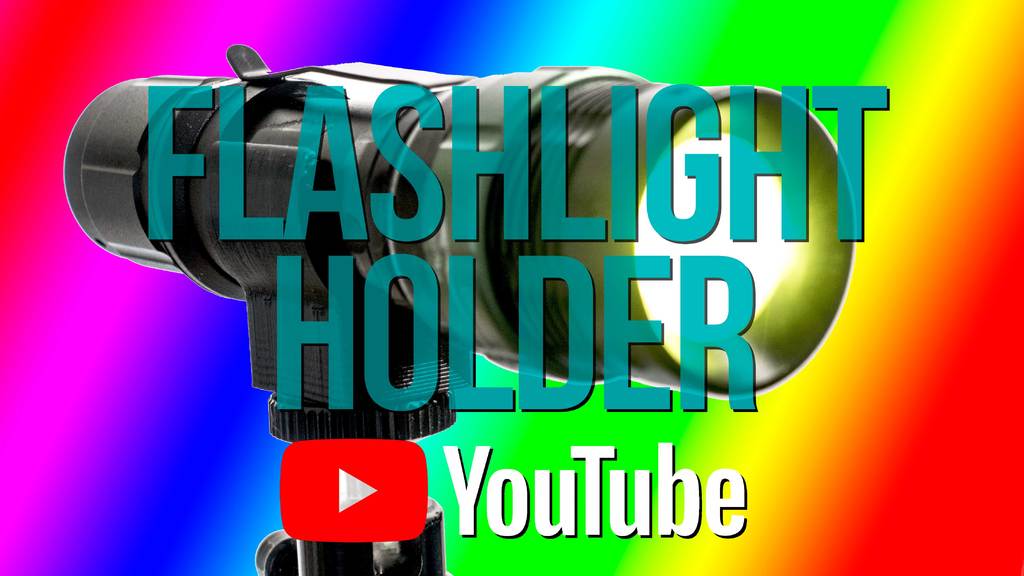 Flashlight Holder to mount on a tripod or lightstand