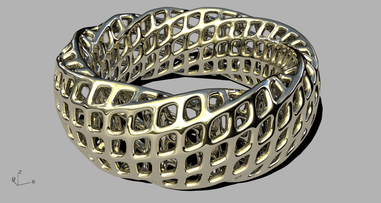 parametric grid bangle