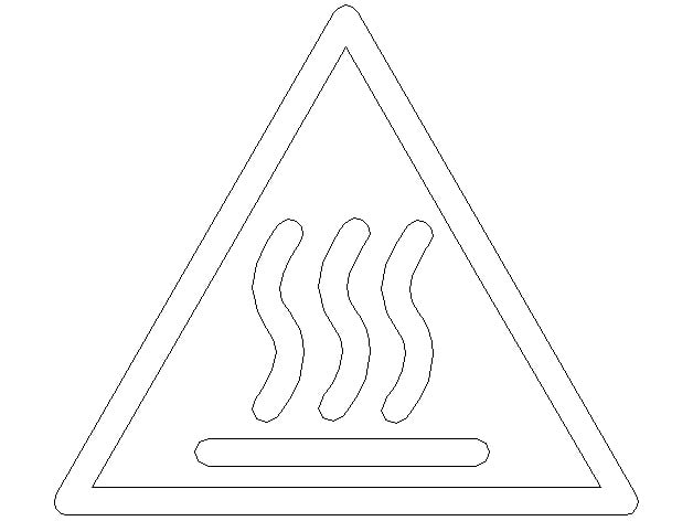 Heat Warning Sign Designed For Makibox By Jack1197 Thingiverse
