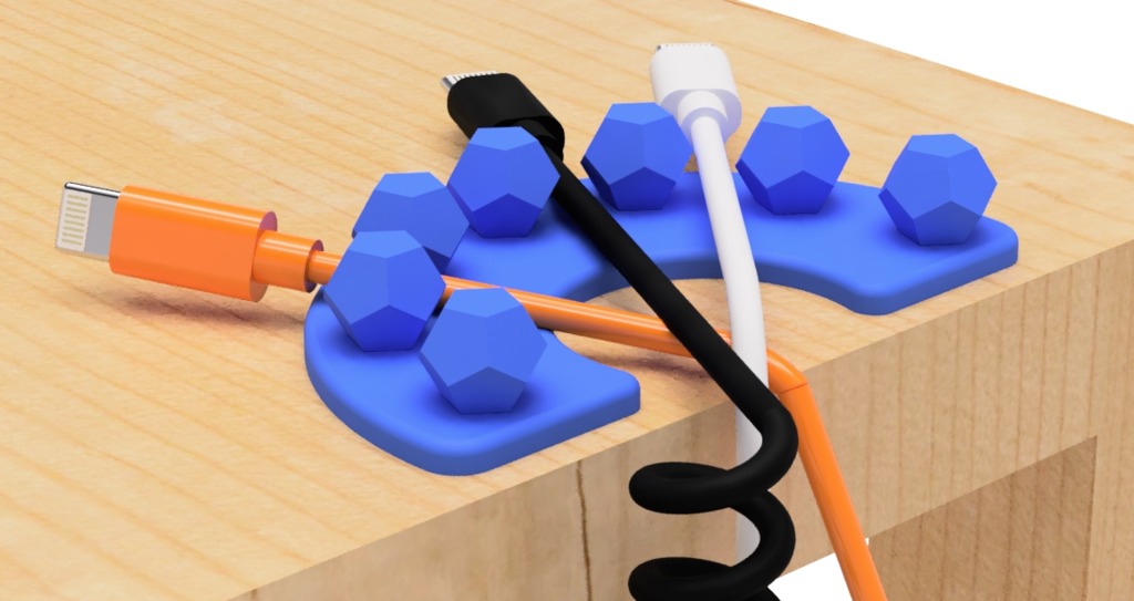 USB cable holder (Regular dodecahedron) 