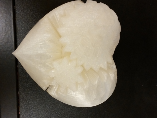 PLA Screwless Gear Heart, x3g file to print whole heart at once