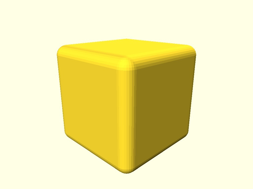 Rounded cube module - faster than minkowski!