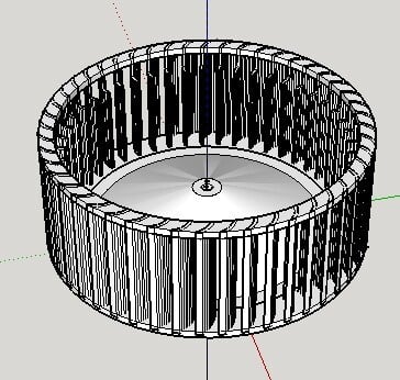 Bath fan impeller adaptation for Broan Bath Fan 683/683-C