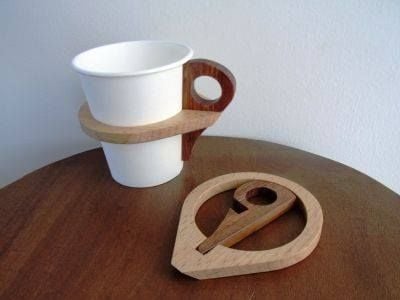 Coffee Cup, Holder, Don't burn Yourself, Add a Ring to hold cup.