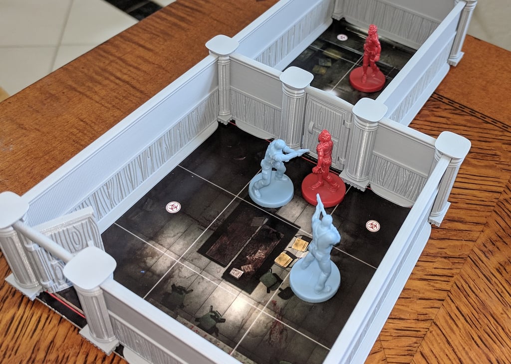 TIL+ Wood Panel Walls and Opening Door for Resident Evil 2 Boardgame
