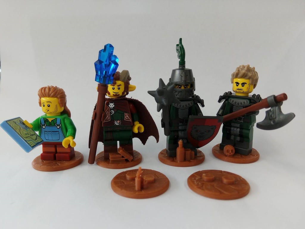 Cobble Base for LEGO minifigs (25mm)