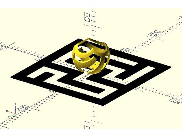 Stereographic projection maze ||