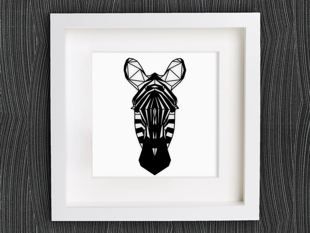Customizable Origami Zebra Head
