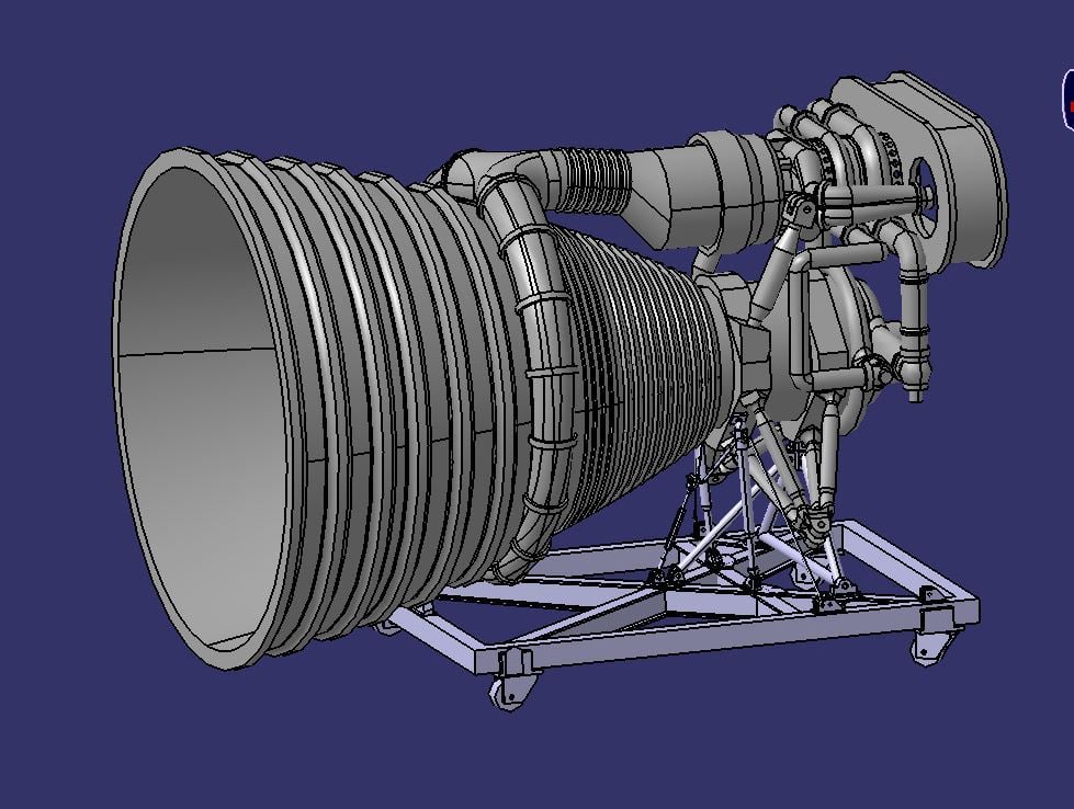 F1 rocket engine stand