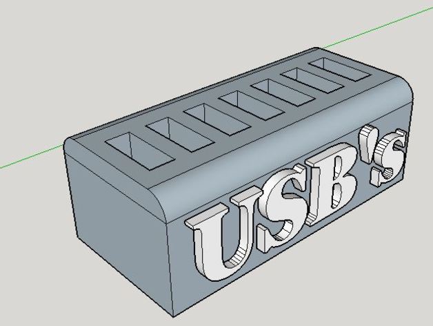 Usb holder (up to seven) compact version with/without logo("usb's)