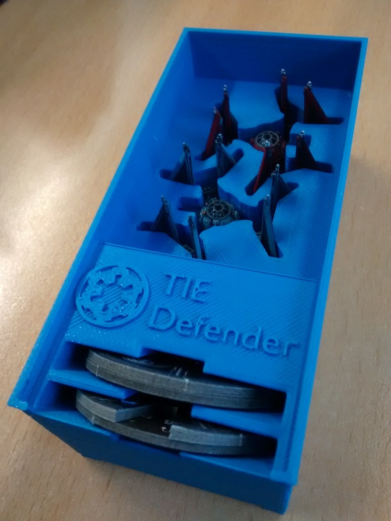 TIE Defender x2 Holder (X-Wing Miniatures) for Stanley organizer