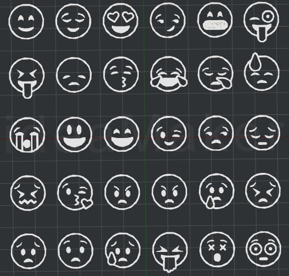 Emojis 2D Wall Art