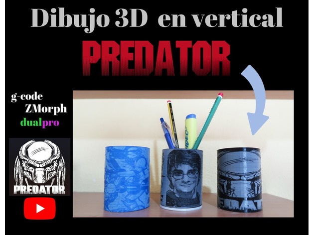 Dibujo 3D En Vertical Predator Base