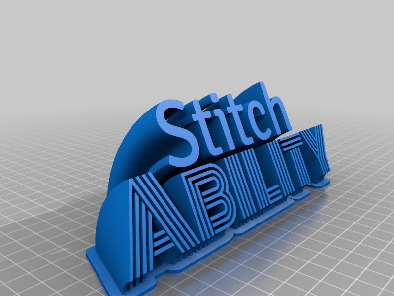 stitch ability Sweeping Name Plate – 2 Lines 2 Fonts (remix)