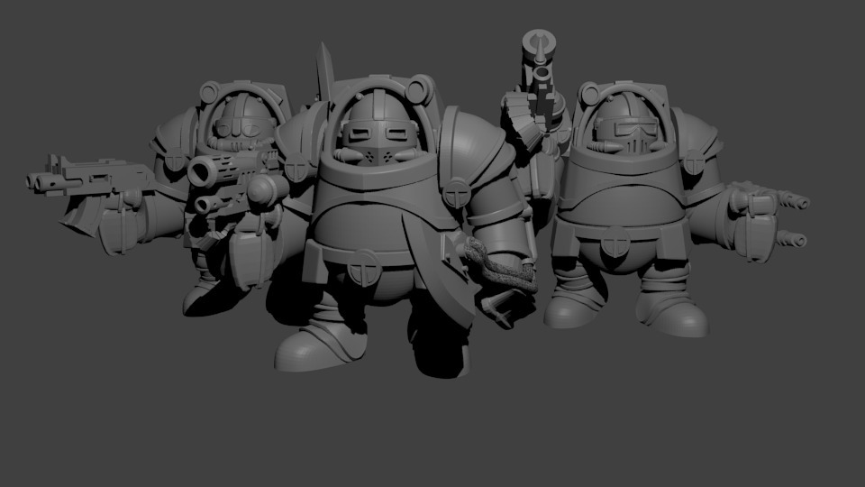 Space Dwarfs in exo-armor