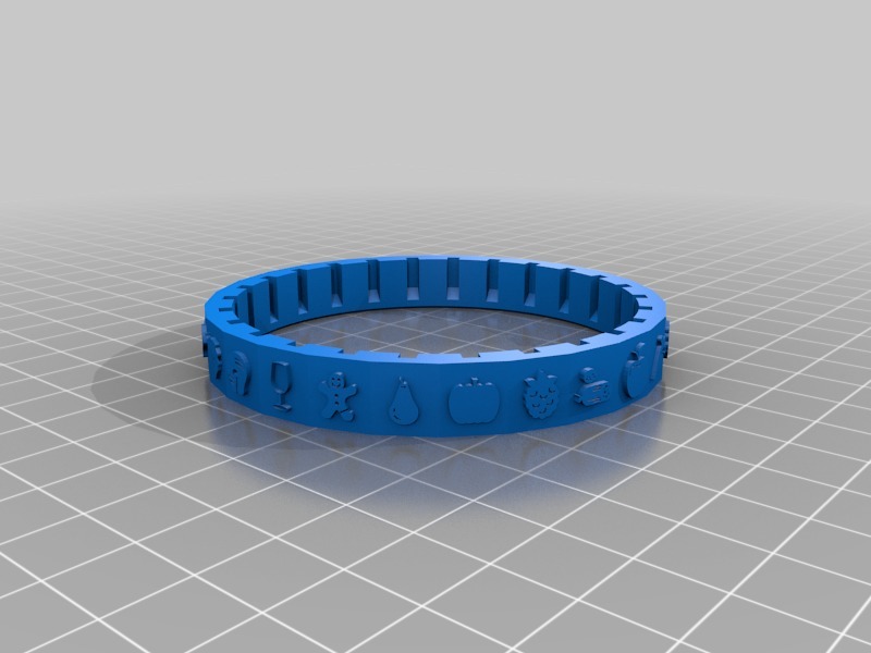 Cryptex food icon letter ring