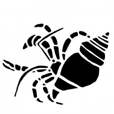 Hermit Crab stencil