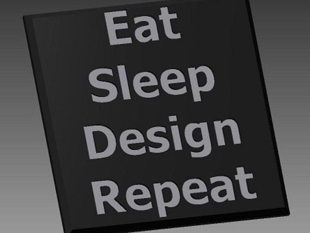 Eat Sleep Design Repeat Coaster