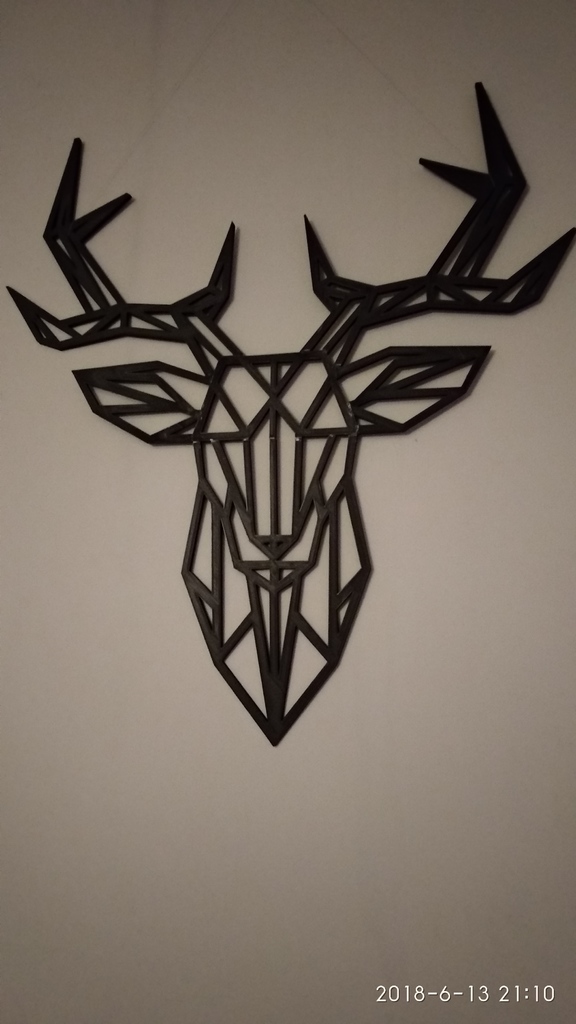 XL Geometric Deer Wall Sculture (Bigger Print Bed)