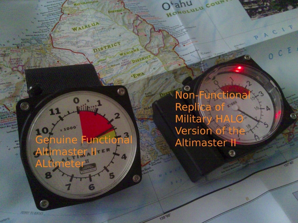 Altimaster II Skydiving Altimeter Night HALO Parts Adapter