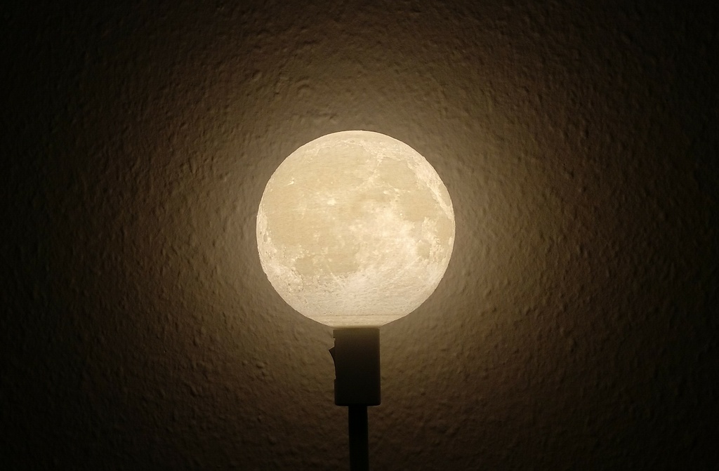 Glowing Moon IKEA Lamp Stand