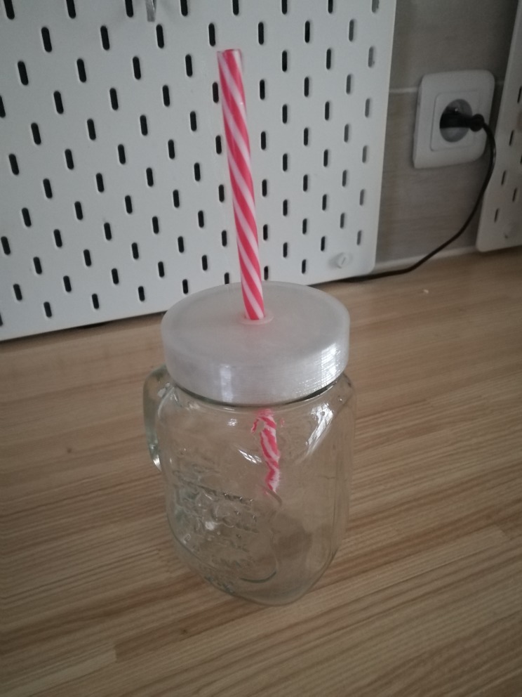 glass stopper with straw hole