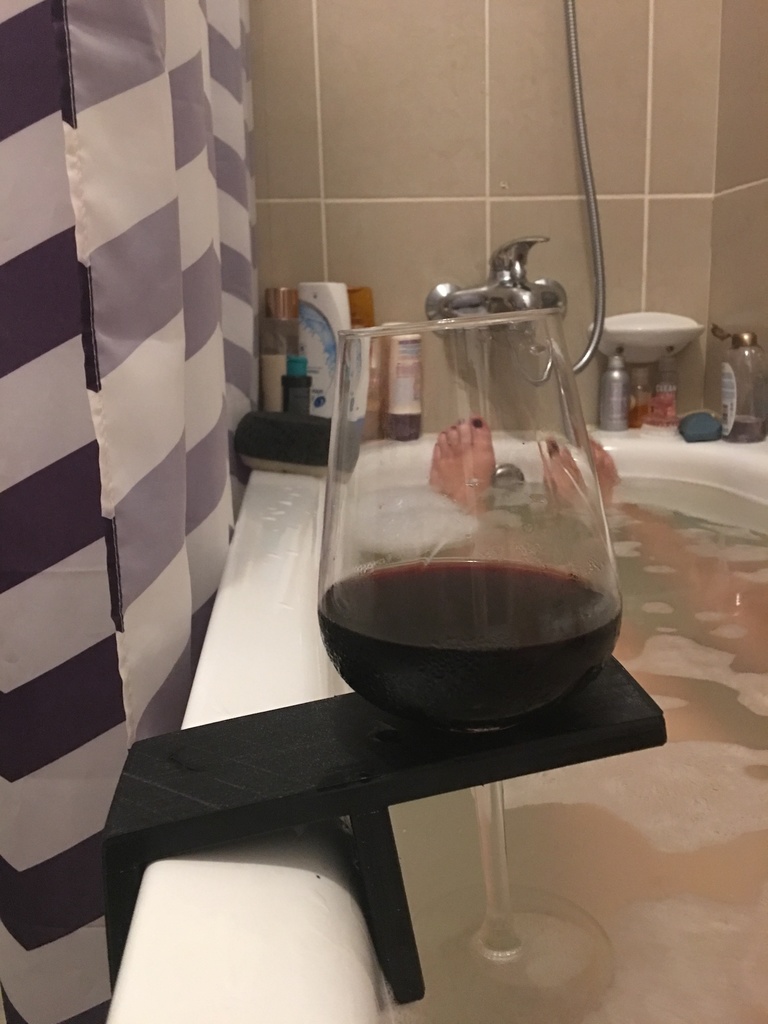 Rob's Bathtub Wine Holder (parametric)