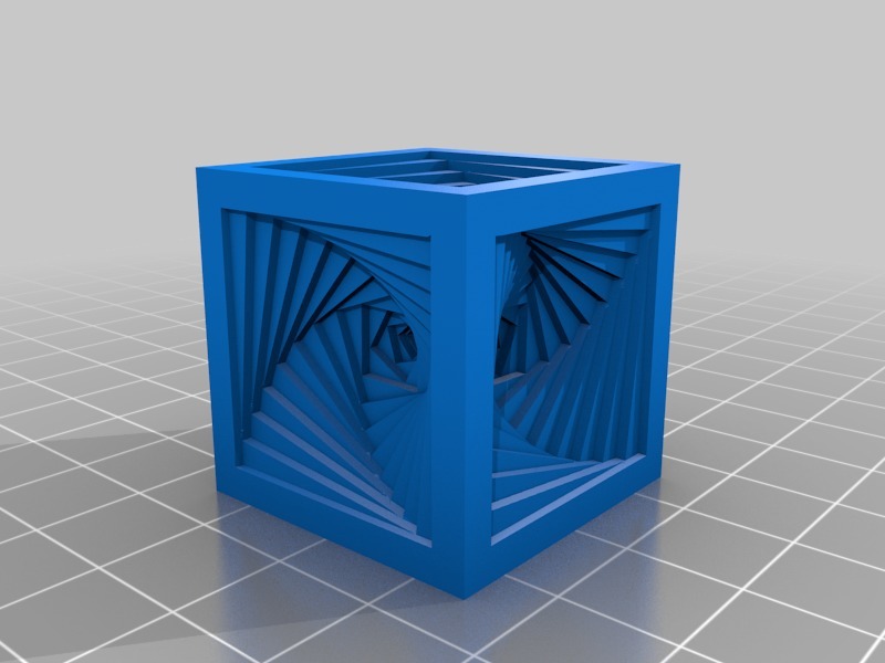 Spiral Cube (remeshed)