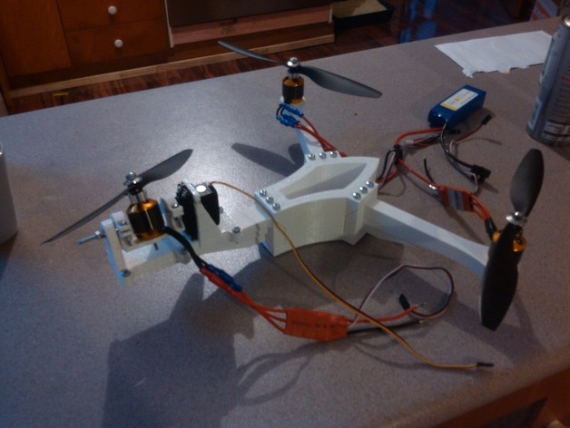 Full-size, fully printable tricopter