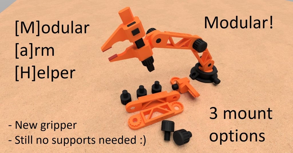 MaH - Modular Arm Helper - No support - Easy print