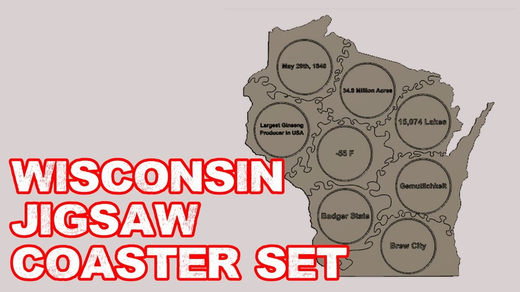 Wisconsin Coaster Set