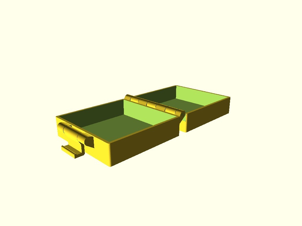 Buckle Box with hinges, somewhat parametric