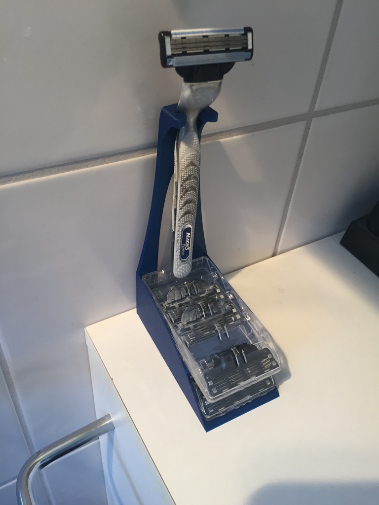 Shaving / Razor stand with blade depot for Gillette Mach3