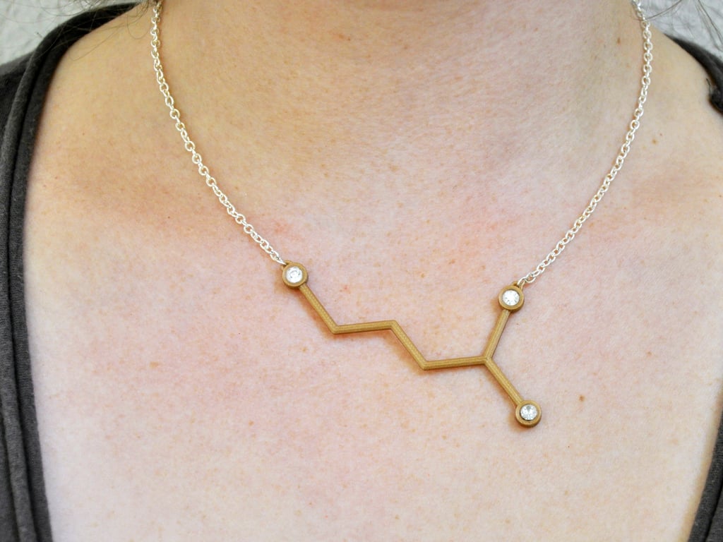 GABA Molecule Pendant Necklace