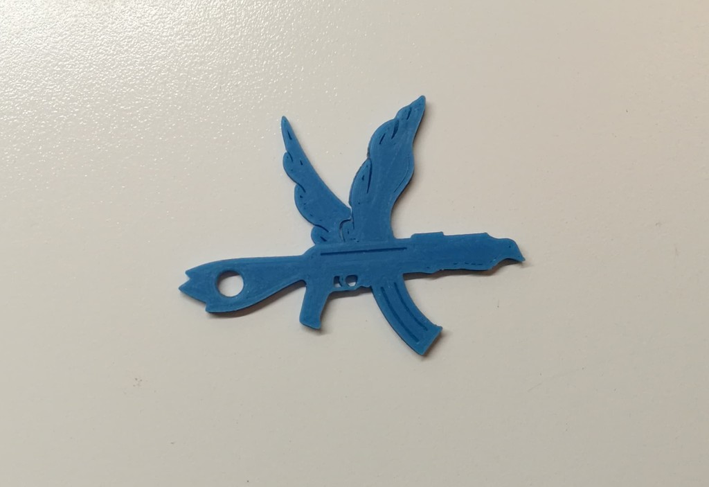 Keychain Flying AK47 - logo Columbine 